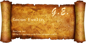Gecse Evelin névjegykártya